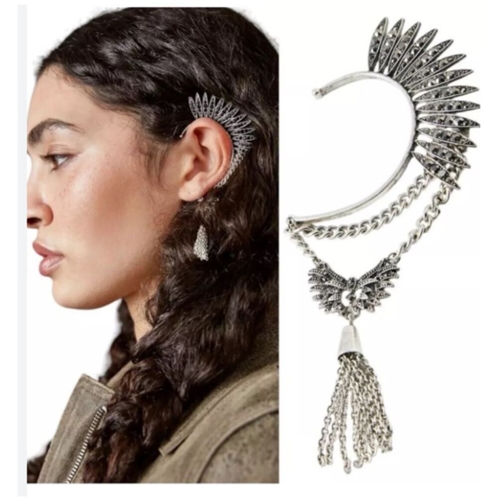 Free People Silver Ear Cuff - NWT ear party